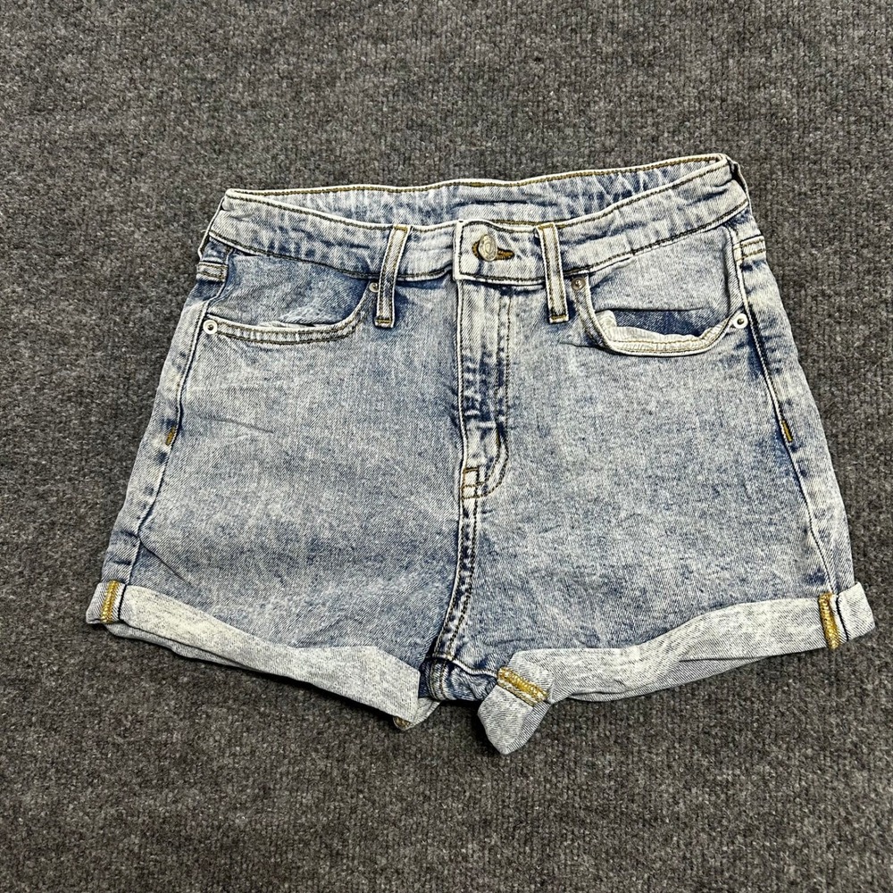 Wild Fable Shorts Womens Size 6/28R Light Acid Wash Denim High Rise Rolled Cuff